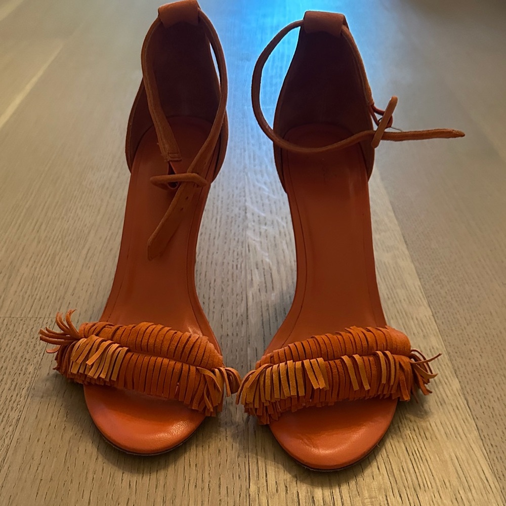 Orange Fringe Women's Sandals